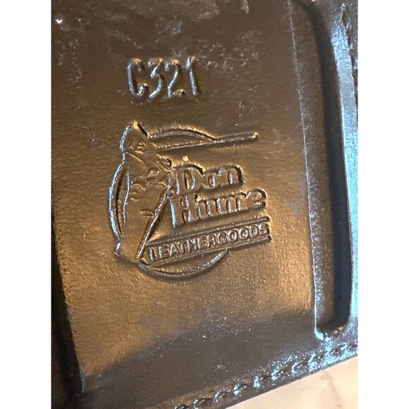 Vintage Don Hume Leather Black Coin Pouch Hook Loop Closure Belt Slide - Picture 5 of 5